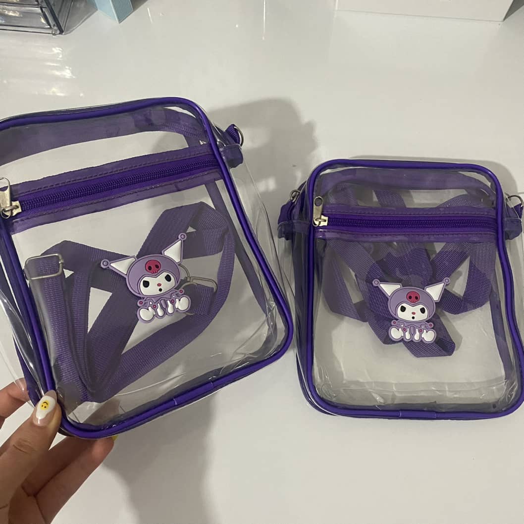 کیف شفاف بنفش